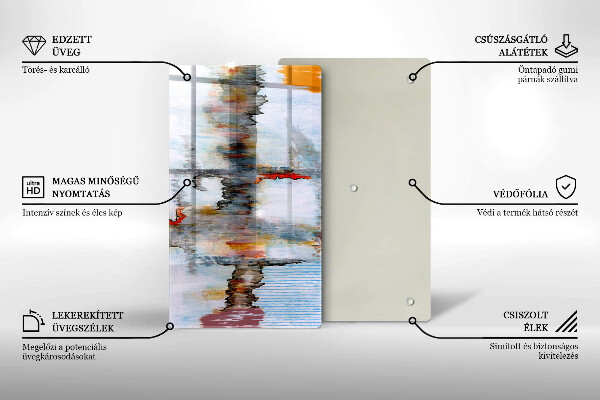 Osłona do kuchni na ścianę Farby abstrakcja