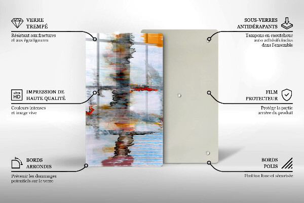 Osłona do kuchni na ścianę Farby abstrakcja