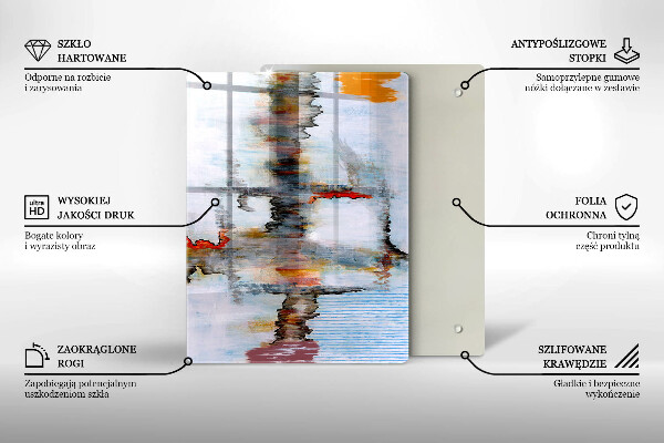 Osłona do kuchni na ścianę Farby abstrakcja