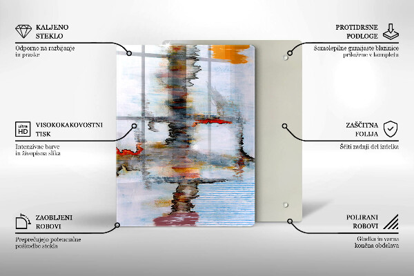 Osłona do kuchni na ścianę Farby abstrakcja