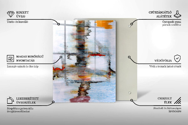 Osłona do kuchni na ścianę Farby abstrakcja
