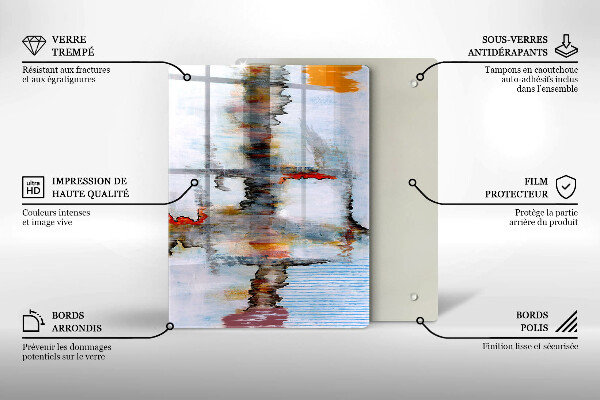 Osłona do kuchni na ścianę Farby abstrakcja