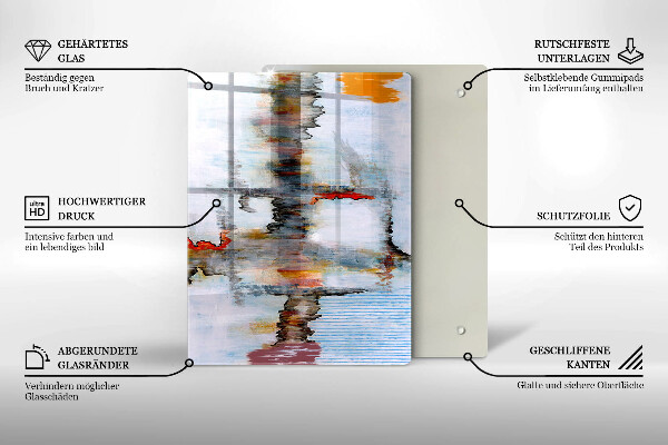 Osłona do kuchni na ścianę Farby abstrakcja