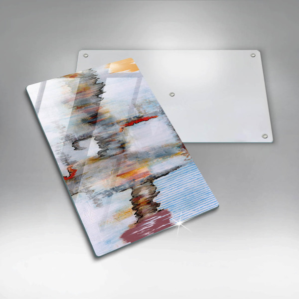 Osłona do kuchni na ścianę Farby abstrakcja