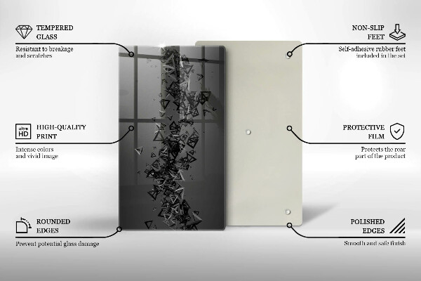 Osłona do kuchni na ścianę Abstrakcja kształty 3D