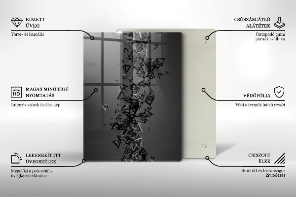 Osłona do kuchni na ścianę Abstrakcja kształty 3D