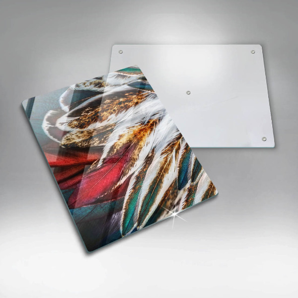 Osłona do kuchni na ścianę Boho pióra ptaka