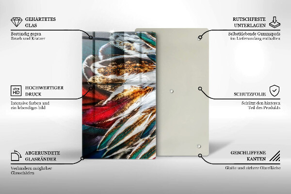 Osłona do kuchni na ścianę Boho pióra ptaka