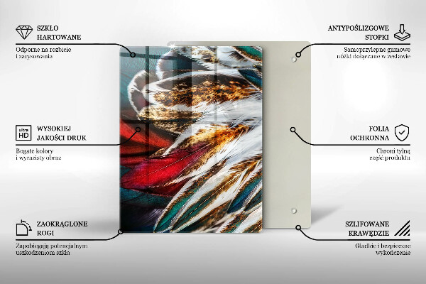 Osłona do kuchni na ścianę Boho pióra ptaka