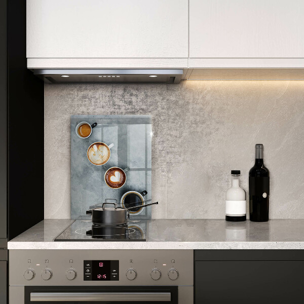 Osłona na ścianę w kuchni Kuchnia - kubki kawy