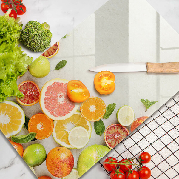 Osłona na ścianę w kuchni Owoce cytrusy