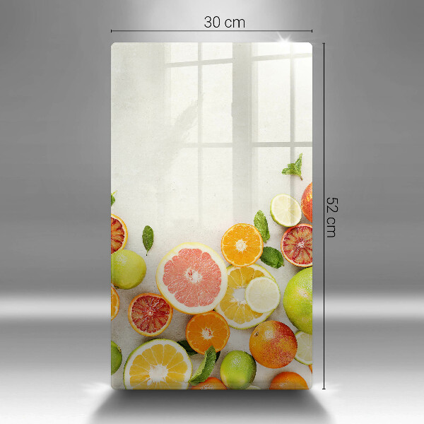 Osłona na ścianę w kuchni Owoce cytrusy