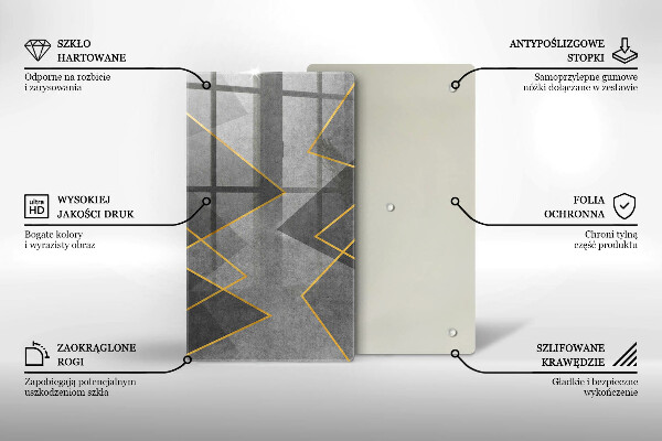 Osłona na ścianę w kuchni Ostre kształty