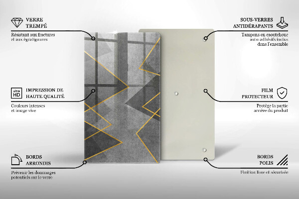 Osłona na ścianę w kuchni Ostre kształty