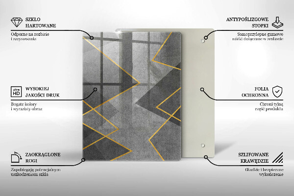 Osłona na ścianę w kuchni Ostre kształty