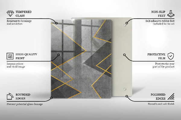 Osłona na ścianę w kuchni Ostre kształty