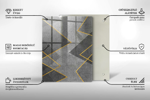 Osłona na ścianę w kuchni Ostre kształty