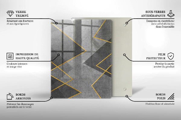 Osłona na ścianę w kuchni Ostre kształty