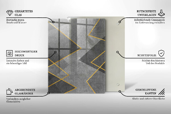 Osłona na ścianę w kuchni Ostre kształty
