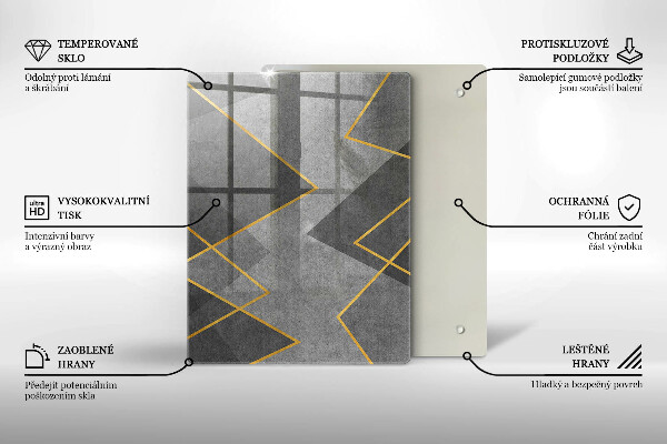 Osłona na ścianę w kuchni Ostre kształty