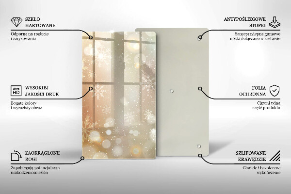 Osłona na ścianę w kuchni Płatki śniegu