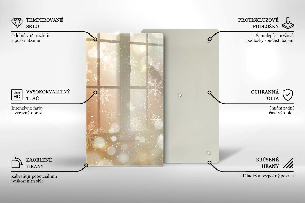 Osłona na ścianę w kuchni Płatki śniegu