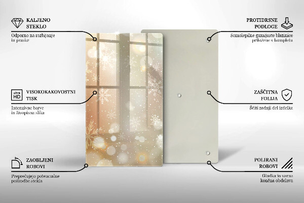 Osłona na ścianę w kuchni Płatki śniegu