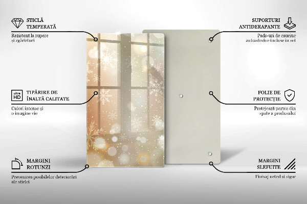 Osłona na ścianę w kuchni Płatki śniegu