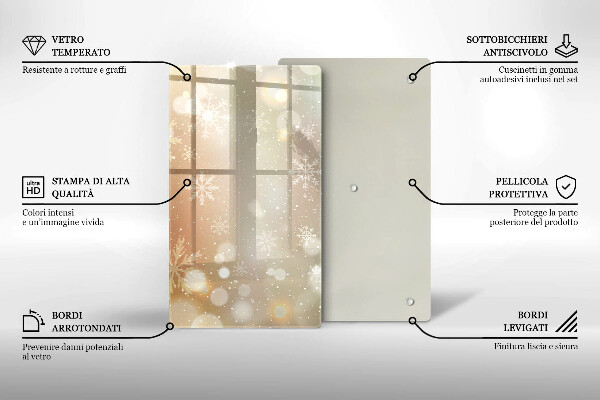 Osłona na ścianę w kuchni Płatki śniegu