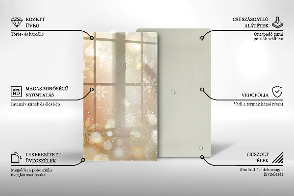 Osłona na ścianę w kuchni Płatki śniegu