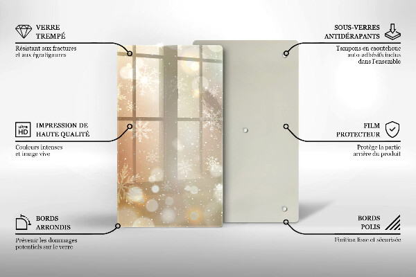 Osłona na ścianę w kuchni Płatki śniegu