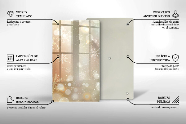 Osłona na ścianę w kuchni Płatki śniegu