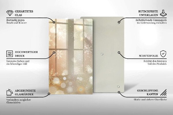 Osłona na ścianę w kuchni Płatki śniegu