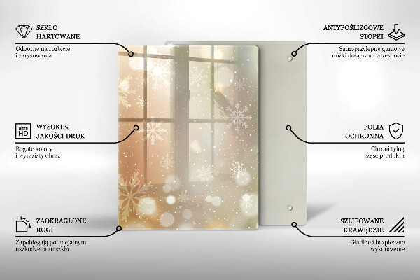 Osłona na ścianę w kuchni Płatki śniegu