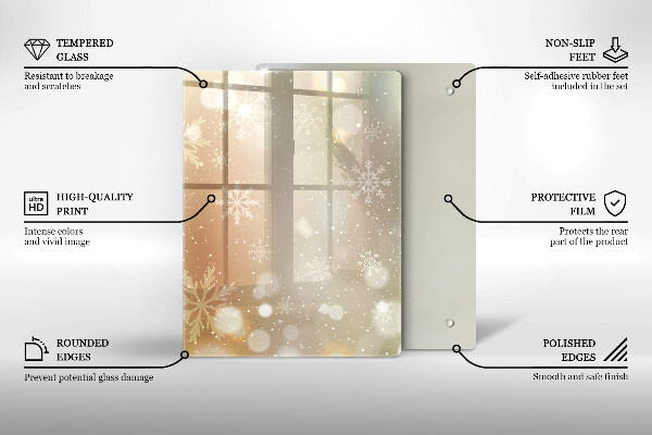 Osłona na ścianę w kuchni Płatki śniegu