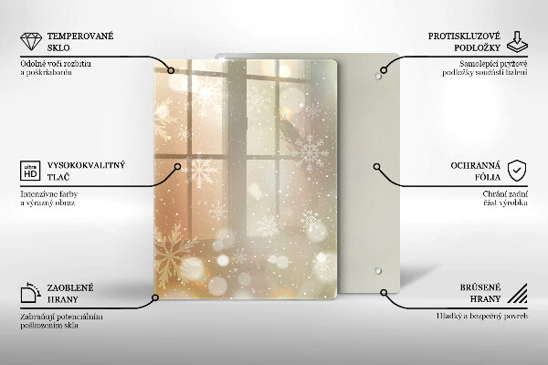 Osłona na ścianę w kuchni Płatki śniegu