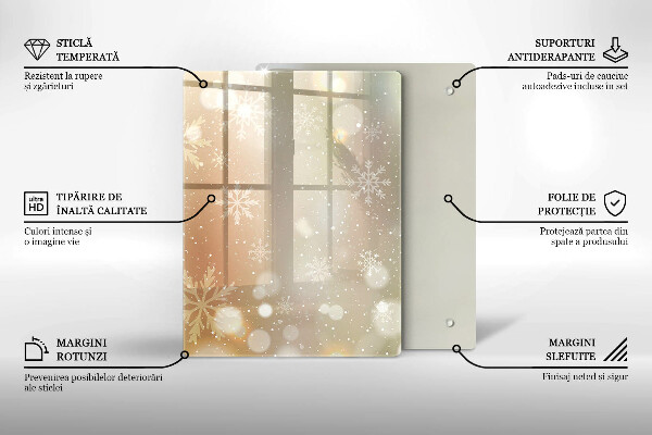 Osłona na ścianę w kuchni Płatki śniegu