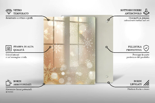 Osłona na ścianę w kuchni Płatki śniegu