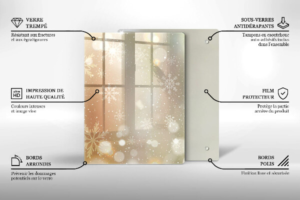 Osłona na ścianę w kuchni Płatki śniegu