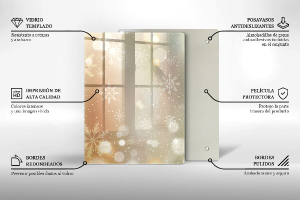 Osłona na ścianę w kuchni Płatki śniegu