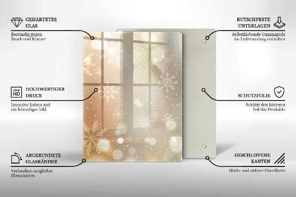 Osłona na ścianę w kuchni Płatki śniegu