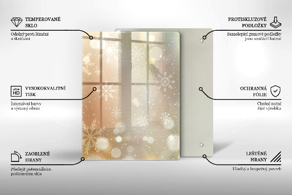 Osłona na ścianę w kuchni Płatki śniegu