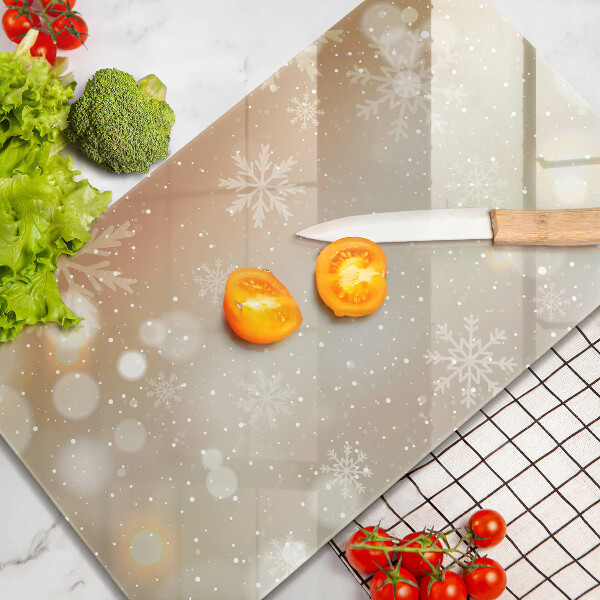 Osłona na ścianę w kuchni Płatki śniegu