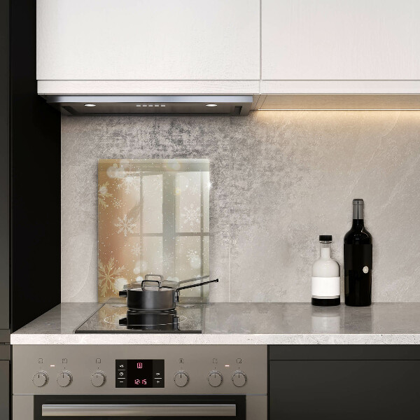 Osłona na ścianę w kuchni Płatki śniegu