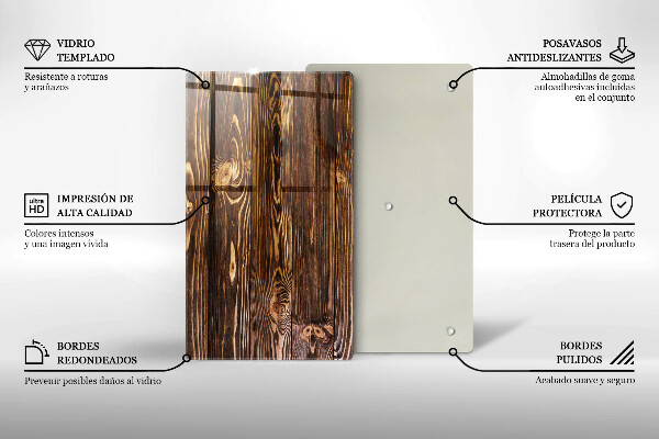 Osłona na ścianę w kuchni Tekstura drewno