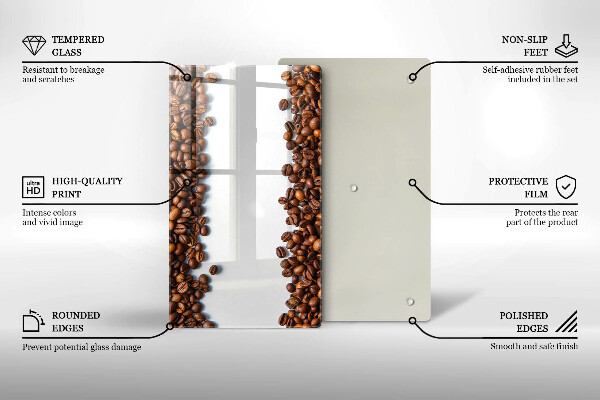 Osłona na ścianę w kuchni Kawa ziarna