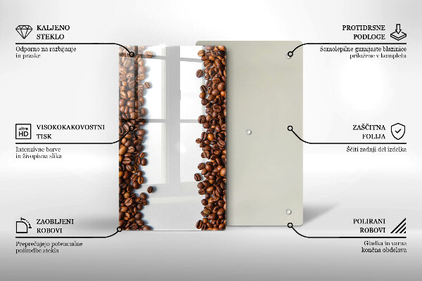 Osłona na ścianę w kuchni Kawa ziarna