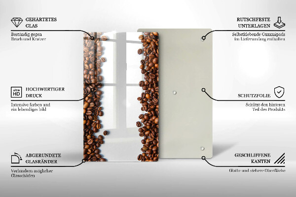 Osłona na ścianę w kuchni Kawa ziarna