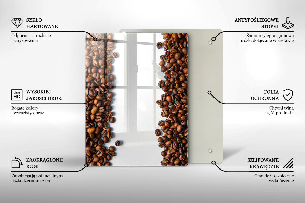 Osłona na ścianę w kuchni Kawa ziarna