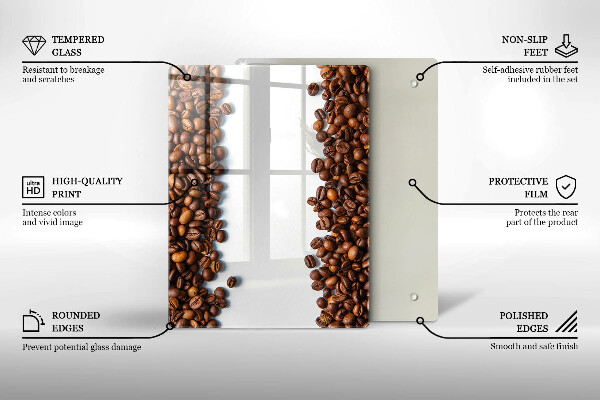 Osłona na ścianę w kuchni Kawa ziarna